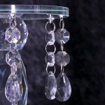 Shop LC Women Set of 3 Transparent Crystal Drop Charm Pillar Calm Scented Candles Holder Christmas Home Decor Gifts