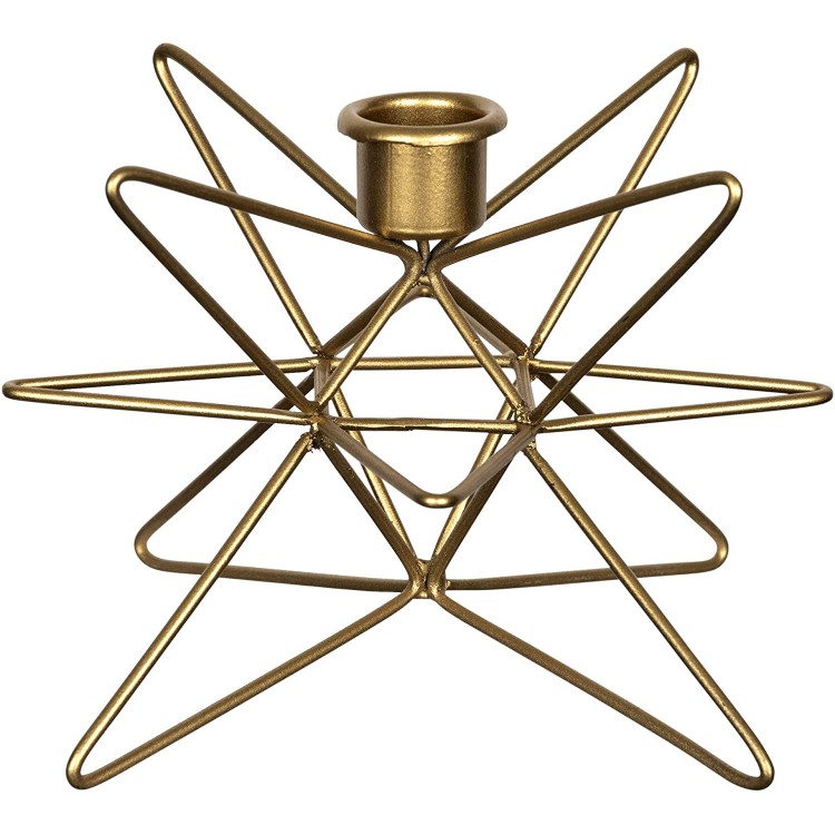 Stratton Home Decor S39182 Candle Holders 4.50 X 5.50 X 4.25 Gold