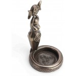 Veronese Design 4 3 4 Tall Spiral Goddess Triple Moon Tealight Candle Holder Cold Cast Bronzed Resin Sculpture Wiccan Home Decor Figurine Collectibles