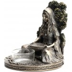 Veronese Design 4 7 8 Tall Celtic Goddess Danu Tealight Candle Holder Cold Cast Bronzed Resin Sculpture Wiccan Home Decor Figurine Collectibles
