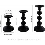 VINCIGANT Black Pillar Candle Holder Set of 3 for Fireplace Table Decor ,11,8.54,6.29 High Home Wedding Party Birthday Centerpieces