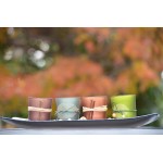 VP Home Deluxe Natural Farmhouse Candlescape Set 4 Decorative Candle Holders Rocks and Tray