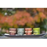 VP Home Deluxe Natural Farmhouse Candlescape Set 4 Decorative Candle Holders Rocks and Tray