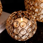 ZSQZJJ Modern Home Decor Accents,European Style Crystal Ball Glass Candle Holder Decoration Home Candle Light Dinner Ornaments
