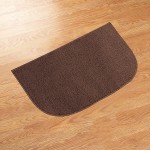 Collections Etc Berber High Traffic Skid-Resistant Utility Floor Rug Chocolate 18 X 28