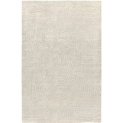 Surya Candice Olson Hand Knotted Casual Area Rug 5 by 8-Feet Moss Light Gray