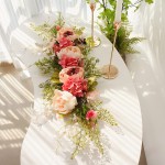 CVPDI Wedding Arch Swag Flowers,Artificial Peony Swag Flowers Floral Arrangement Swag for Wedding Ceremony Banquet Party Home Decor