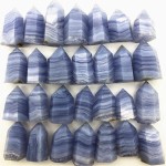 DSJJSUU 1PC Natural Blue Lace Agate Mini Wand Point Ornament Home Decor DIY Gift Gemstones Natural Quartz Crystals