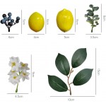 JUSTDOLIFE Artificial Leaf Vine Lemon Long Simulated Realistic Vivid 6.49ft Home Decor Fake Fruit Garland Hanging Plant