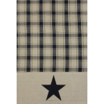 Primitive Home Decors Lancaster Star Lined Swag with Star Border 72x36