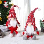 Takefuns Christmas Faceless Old Man Doll Lovely Swedish Gnomes Figurines Toys Desktop Decor for Home Party New Year Birthday for Children