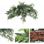 WYSRJ 24Inch Artificial Eucalyptus Swag Decorative Swag with Eucalyptus Leaves Wedding Arch Flowers Spring Summer Floral Swag for Front Door Arch Wall Home Decor