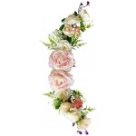 XIBHF Artificial Peony Flower Swag Artificial Wedding Arch Flowers Silk Peony Eucalyptus Floral Swag Door Swag Hanging Flower Table Flower for Home Decor