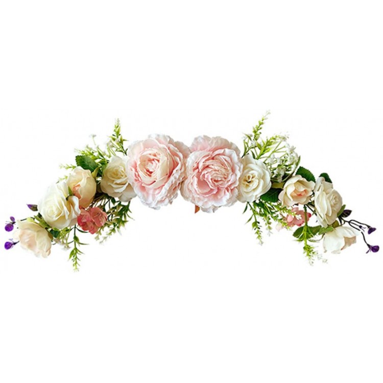 XIBHF Artificial Peony Flower Swag Artificial Wedding Arch Flowers Silk Peony Eucalyptus Floral Swag Door Swag Hanging Flower Table Flower for Home Decor