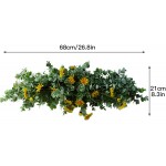 YIREAUD Floral Swag,26inch Yellow Daisy and Forsythia Swag Small Wreath Spring Summer Floral Swag for Home Mirror Lintel Party Decor
