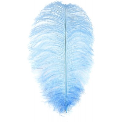 ZUCKER Large Ostrich Feather Wedding Decorations Quality Home Decor 17 inch 12 Pieces Sky Blue