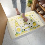 Bedroom Plush Area Mat Fluffy Welcome Lemons Gnomes Summer Day Shag Area Rug for Living Room Soft and Absorbent Doormat for Indoor Couch Sofa Luxury Accent Home Decor Mat 20x31.5 Farm Yellow