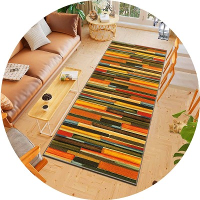Bedroom Rug 39.3x102.2inch Washable Outdoor Rug Machine Washable Rubber Backing for Sofa Living Room Bedroom Modern Accent Home Decor