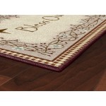 Brumlow Mills Bless Our Home Berry Blossoms Floral Welcome Door Mat for Entryway Kitchen or Home Décor Area Rug 20 x 44 Deep Red