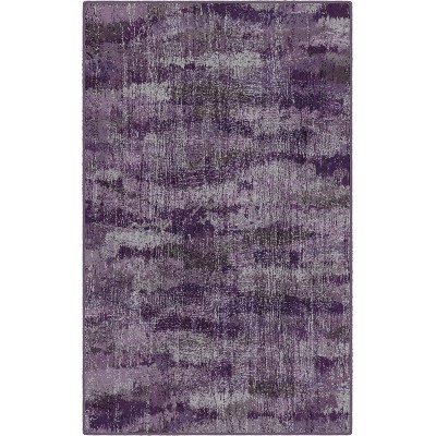 Brumlow Mills Rustic Abstract Bohemian Contemporary Colorful Print Pattern Area Rug for Living Room Decor Dining Kitchen Rugs Bedroom or Entryway Rug 3'4" x 5' Purple