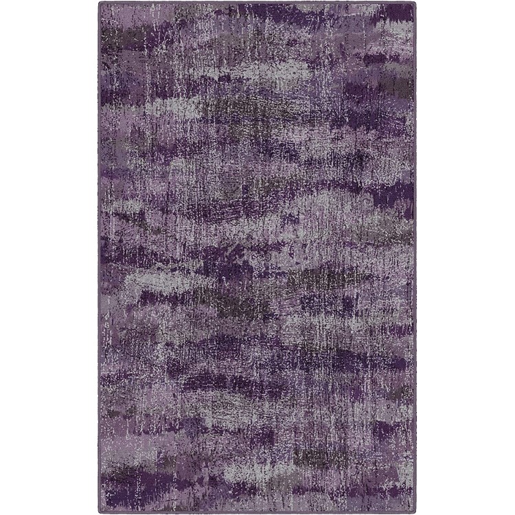 Brumlow Mills Rustic Abstract Bohemian Contemporary Colorful Print Pattern Area Rug for Living Room Decor Dining Kitchen Rugs Bedroom or Entryway Rug 3'4 x 5' Purple