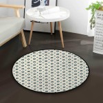 Circles Spots Colorful Round Area Rug Living Room Bedroom Modern Accent Home Decor Diameter 4 ft