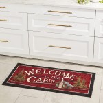 Cozy Cabin CC5268 Welcome to the Cabin Non Skid Rug 20x44 Red