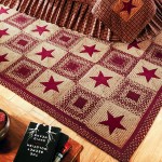IHF Home Decor Country Star Wine | Accent Durable Floor Carpet Multicolor Handcrafted for Living Room Bedroom Kitchen Porch Dormitory | Braided Rectangle Area Rug | 100% Natural Jute Fiber 20 x 30
