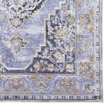 Linon Home Decor Products Honora Lockhart Lavender Grey 3'3 X 5' Accent Rug