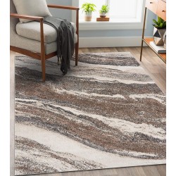 Luxe Weavers Rug – Art Deco Living Room Carpet with Marble Swirl – Persian Area Rugs for Modern Home Décor Soft Luxury Rug Stain-Resistant Medium Pile Jute Backing, Grey 5’ x 7’