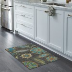 Maples Rugs Reggie Floral Kitchen Rugs Non Skid Accent Area Carpet [Made in USA] Multi 2'6 x 3'10