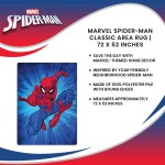 Marvel Spider-Man Classic Printed Area Rug | Indoor Floor Mat Accent Rugs for Living Room and Bedroom Home Decor for Kids Playroom | Comic Book Gifts and Collectibles | 72 x 52 Inches