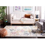 SAFAVIEH Madison Collection MAD611B Boho Chic Floral Medallion Trellis Distressed Non-Shedding Living Room Bedroom Accent Area Rug 3' x 5' Cream Multi