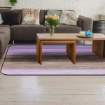 Soft Area Rugs for Bedroom Farm Barn Lavender Purple Brown Gradient Retro Imitation Wood Grain Washable Rug Carpet Floor Comfy Carpet Kids Play Mats Runner Rug for Floor Accent Home Decor- 5'x7'