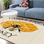 Soft Area Rugs for Bedroom Farm Fresh Honey Cute Bee Hive Washable Rug Carpet Floor Comfy Carpet Kids Play Mats Runner Rug for Floor Accent Home Decor- 2'x3'