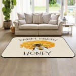 Soft Area Rugs for Bedroom Farm Fresh Honey Cute Bee Hive Washable Rug Carpet Floor Comfy Carpet Kids Play Mats Runner Rug for Floor Accent Home Decor- 2'x3'