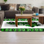 Soft Area Rugs for Bedroom Happy St. Patrick's Day Green Plaid Truck Lucky Shamrock Washable Rug Carpet Floor Comfy Carpet Kids Play Mats Runner Rug for Floor Accent Home Decor-