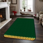 Soft Area Rugs for Bedroom Happy St. Patrick's Day Lucky Green Shamrock Plaid Love Border Washable Rug Carpet Floor Comfy Carpet Kids Play Mats Runner Rug for Floor Accent Home Decor-