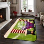 Soft Area Rugs for Bedroom Merry Christmas Fashion Santa Claus Boots Gift Colorful Light Xmas Tree Washable Rug Carpet Floor Comfy Carpet Kids Play Mats Runner Rug for Floor Accent Home Decor-