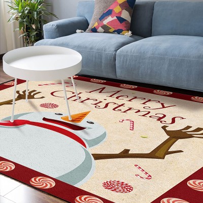 Soft Area Rugs for Bedroom Merry Christmas Funny Snowman Loves Candy Retro Lollipop Style Washable Rug Carpet Floor Comfy Carpet Kids Play Mats Runner Rug for Floor Accent Home Decor-