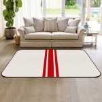 Soft Area Rugs for Bedroom Minimalist Red Stripes Valentine's Day New Year Wedding Washable Rug Carpet Floor Comfy Carpet Kids Play Mats Runner Rug for Floor Accent Home Decor-