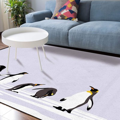 Soft Area Rugs for Bedroom Winter Cute and Funny Emperor Penguin Washable Rug Carpet Floor Comfy Carpet Kids Play Mats Runner Rug for Floor Accent Home Decor-