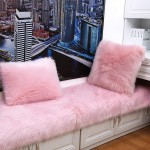 Softlife Fluffy Faux Fur Sheepskin Rugs Luxurious Wool Area Rug for Kids Room Bedroom Bedside Living Room Office Home Decor Carpet 3ft x 5ft Pink