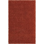 Unique Loom Solo Solid Shag Collection Area Modern Plush Rug Lush & Soft 5 ft 0 x 8 ft 0 Terracotta