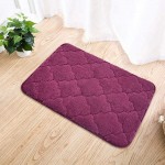 30x20 Inch Bathroom Rugs 100% Mirco Polyester Accent Rugs Easy-Clean,Super Thick and Soft,Perfect Absorbant,Non Slip,Machine Washable Bath Mat Burgundy