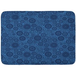 Ambesonne Geometric Bath Mat Different Sized Circles and Rounds Simple Style Graphic Print Shabby Home Plush Bathroom Decor Mat with Non Slip Backing 29.5" X 17.5" Night Blue