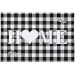 Doormat Indoor Outdoor Front Entrance Mat Bathroom Rug Accent Runner Abstract Grey White Farm Plaid Love Home Area Rug Non-Slip Absorbent Bath Mat 18x30