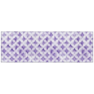Greday Kitchen Bath Rug Runner Purple Ombre Periwinkle Water Absorbent Non Slip Floor Doormat Bath Mats Entry Throw Accent Runner Rug Machine Washable Modern Abstract Art Oil Painting