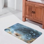 Harneeya Ocean Starfish Bathroom Rugs Non-Slip Unique Shower Floors Rug Print Home Decor Mats Multicolor 18x30 Inch
