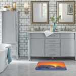 Harneeya Polar Bear and Sunset Bathroom Rugs Non-Slip Ultra-Luxurious Bath Mat Print Home Decor Multicolor 24x35 Inch
